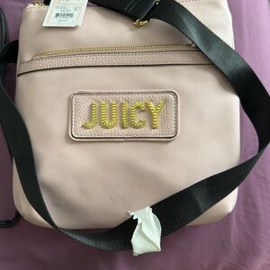Juicy Couture Light Pink Crossbody Bag with Gold Accents